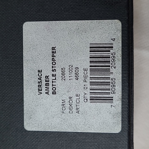 Versace Medusa Rosenthal Crystal Amber Bottle Stopper NEW - Picture 5 of 8